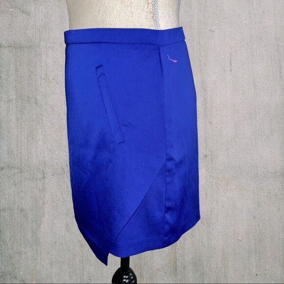 BCNU Blue Lined Mini Skirt - Picture 2 of 7